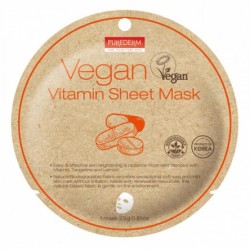 PureDerm 3 σε 1  Vegan Vitamin C Sheet Mask ΠΡΟΣΩΠΟ